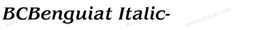 BCBenguiat Italic字体转换